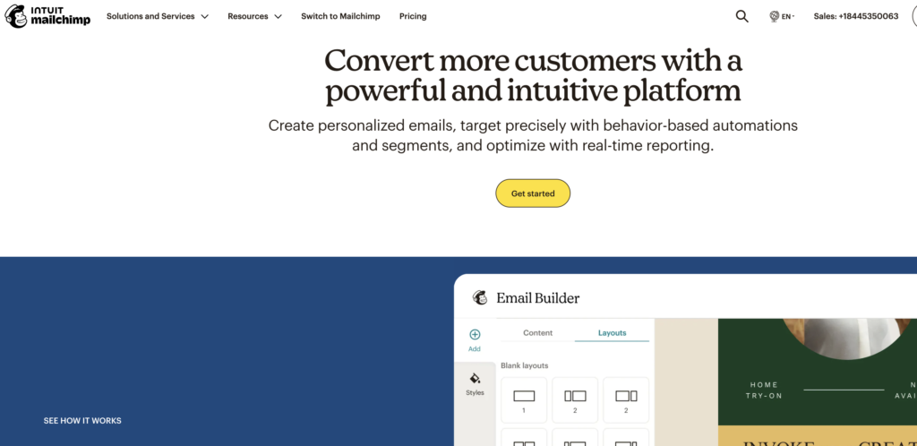 Omnisend vs Mailchimp: mailchimp overview